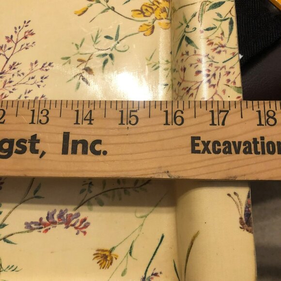 Fiberglass Tray Floral Butterfly VTG Yellow Handles 60s Platter READ - Picture 7 of 10